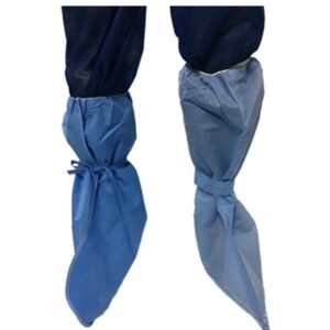 Disposable Ankle-Length SMS Boot Covers with Ties