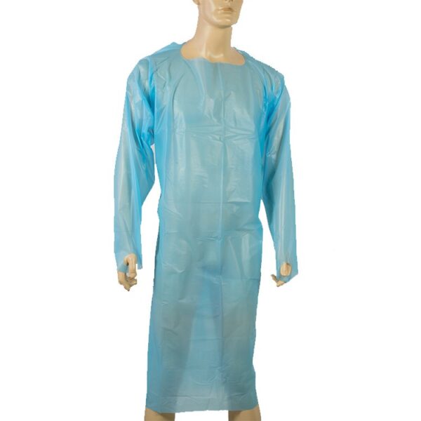 CPE Isolation Gown | Waterproof Plastic Protective