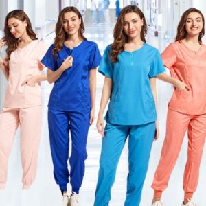 Unisex Hospital Scrubs Suits – Comfortable Medical Uniform Set for Doctors and Nurses